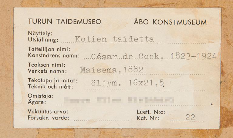 César de Cock, By på landsbygden.