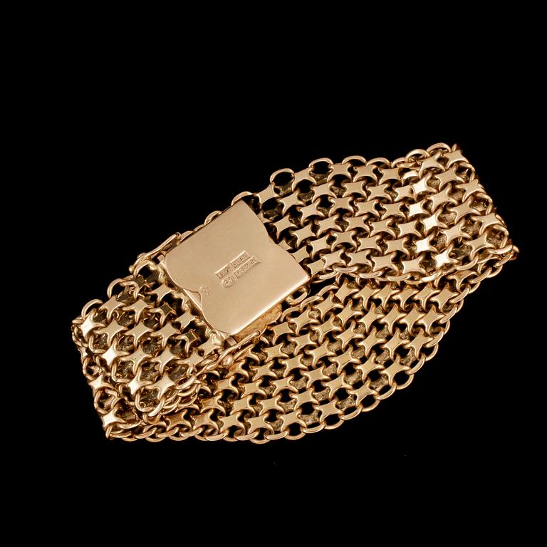 ARMBAND, 18k guld. Vikt ca38g.