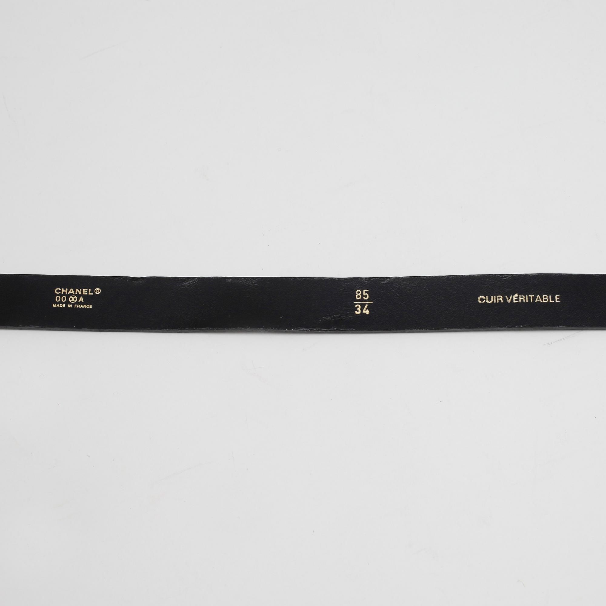 GUCCI and CHANEL, three leather belts.