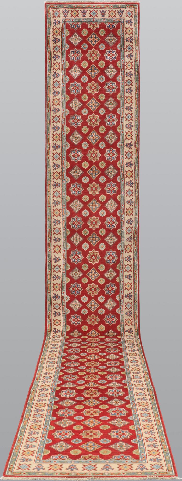 A Kazak design runner, ca 525 x 80 cm.