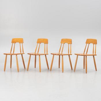 Carl-Gustav Boulanger, four chairs, Bröderna Wigells Stolfabrik, Sweden, 1950's.