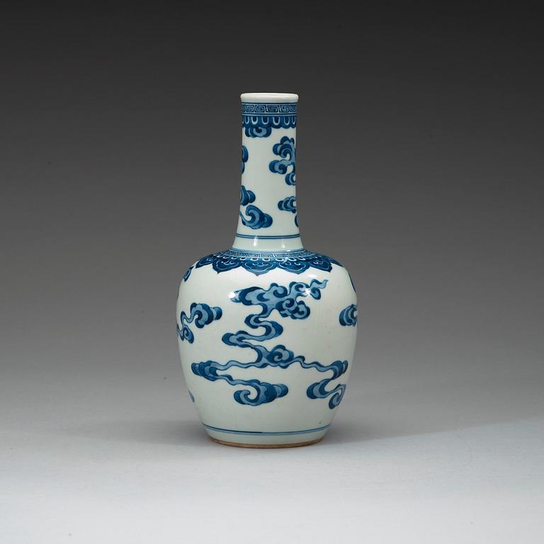 A blue and white vase, 20th Century.