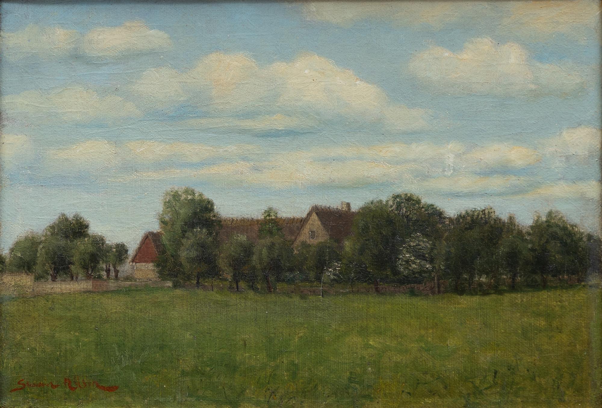 Severin Nilson, Farm Scene, Halland.