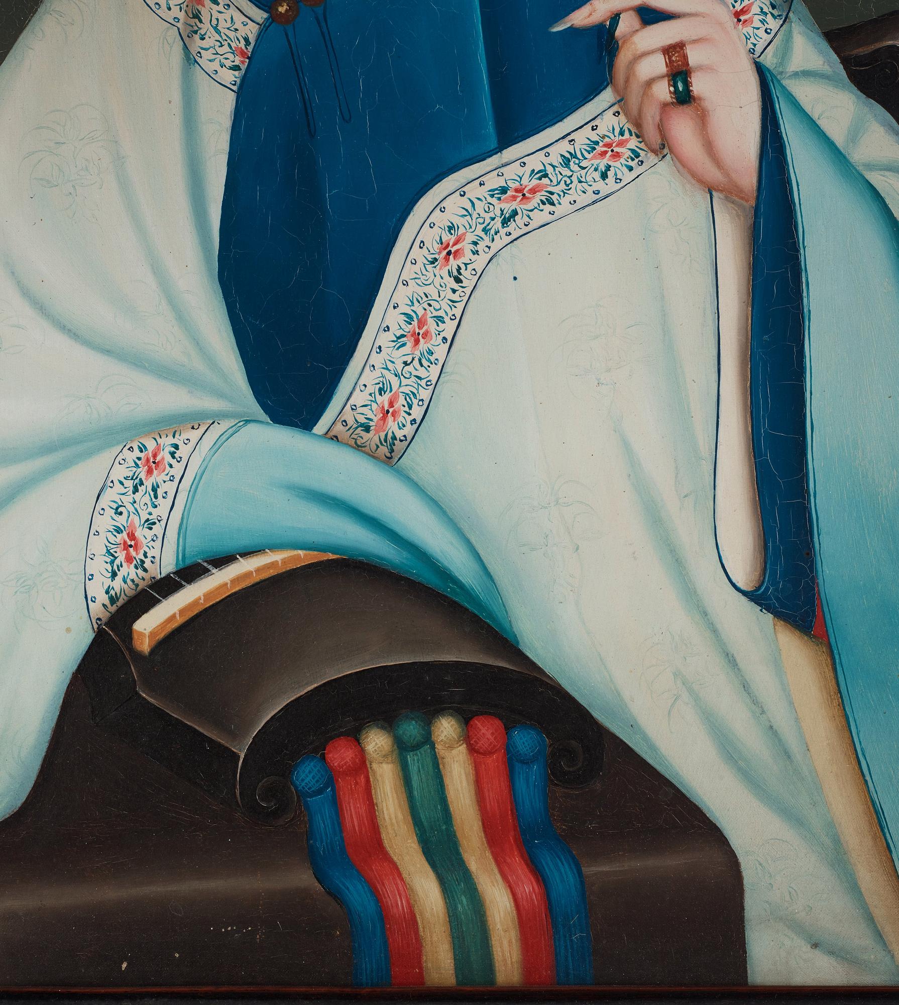 Okänd konstnär, oljemålning. Qingdynastin, 1800-tal.