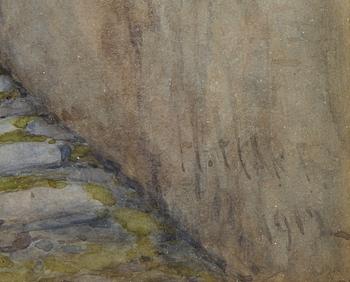 OKÄND KONSTNÄR, akvarell, sign H. HART o dat 1912.