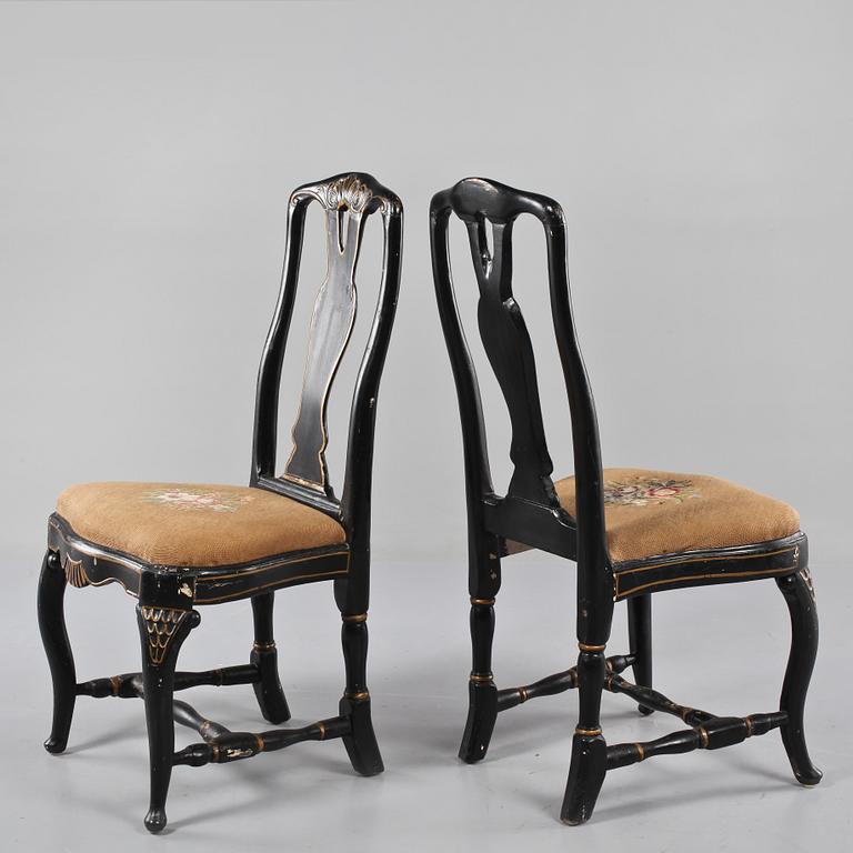 STOLAR, ett par, rokoko, 1700-tal.