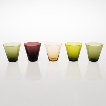 KAJ FRANCK, A set of 11 mid-20th century 'Kartio' 2744 drinkin glasses, Nuutajärvi Notsjö.