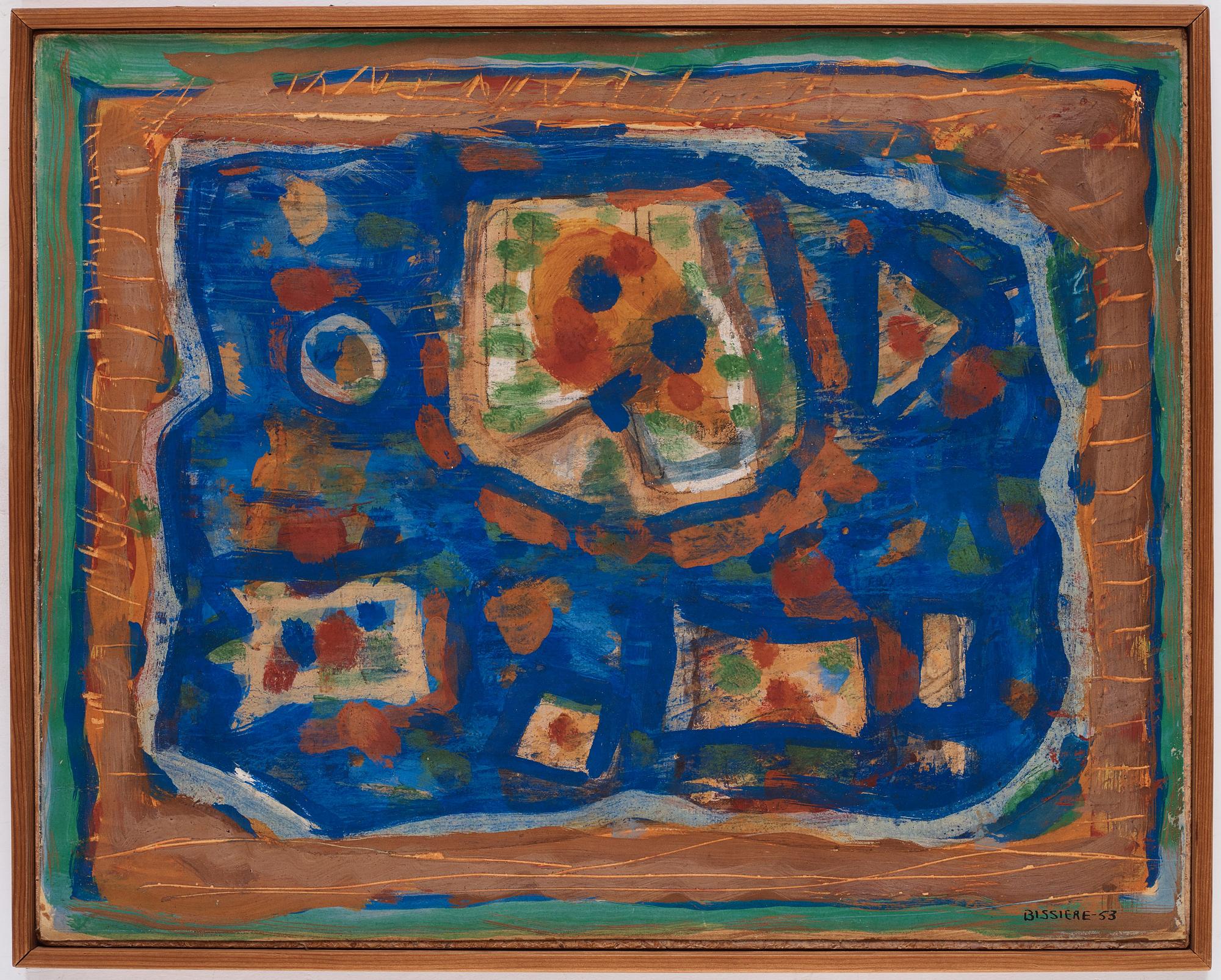 Roger Bissière, "Composition 67 (tache verte)".