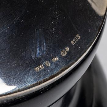 A cup and two plates, silver, second half of the 20th century.