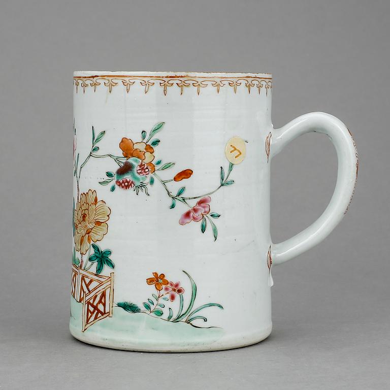 MUGG, porslin, Qianlong, Kina 1700-tal.