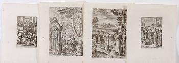 KOPPARSTICK ,33 st, bla efter J. Bourdon, 1700-1800-tal.