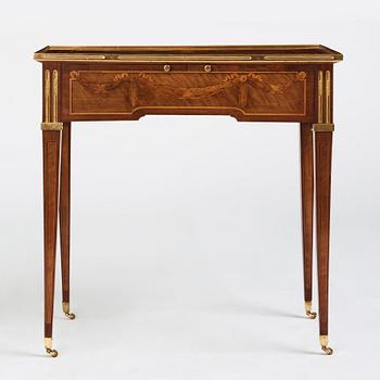 A Gustavian table by G Haupt (master in Stockholm 1770-1784), signed and dated 1781.