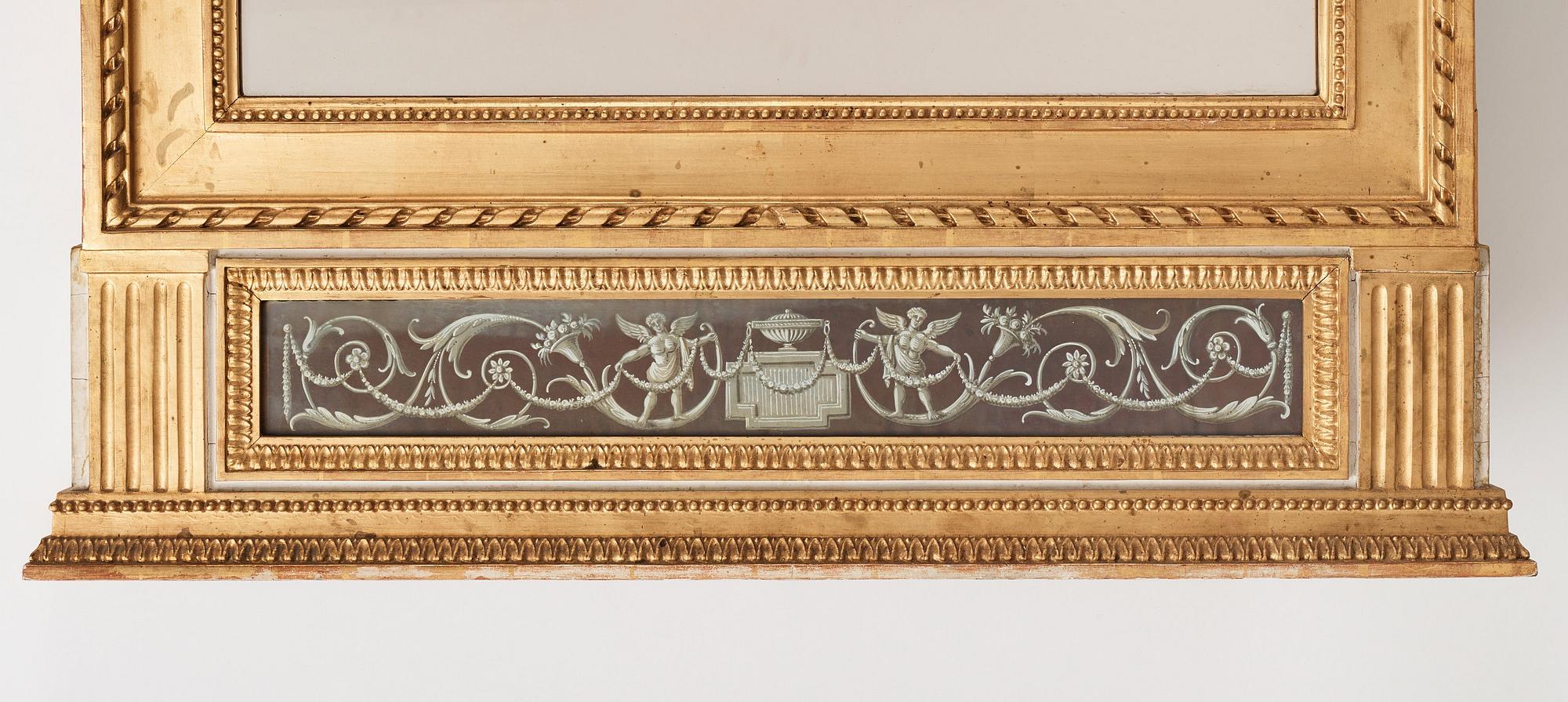 A late Gustavian late 18th century mirror.