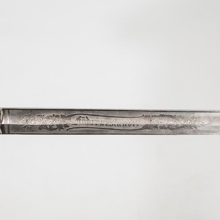 Sabre Swedish, for infantry officer, late 19th century.