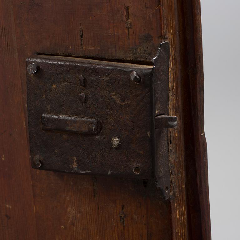 a painted cabinet, partly 18th century.