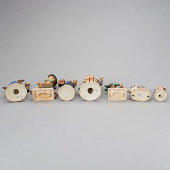 FIGURER, 7 st, porslin, Hummel, Goebel, 1900-talets andra hälft.