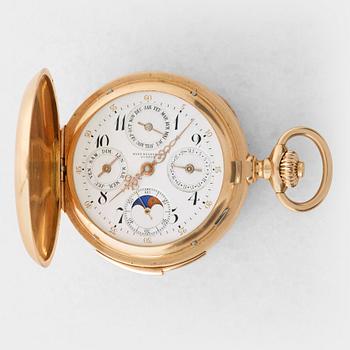 60. HAAS NEVEUX & Co, Genève, pocket watch, 51,5 mm, hunting case, calendar,