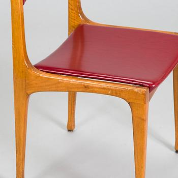 Carlo de Carli, Ten mid-20th century '693' dining chairs for Cassina, Italy.