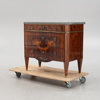 A Gustavian style chest of drawers, early 20th century.