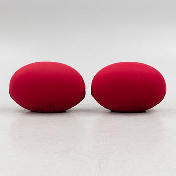 Denis Santachiara, ottomans/chairs, a pair, "Tato Egg Seat", Baleri, Italy, 21st century.