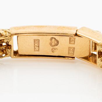 Piaget, armbandsur 18K guld och runda briljantslipade diamanter med länk av W.A. Bolin.