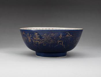 A powder blue bowl, Qing dynasty, Qianlong (1736-95).