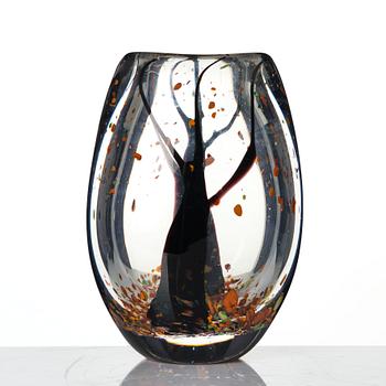 Vicke Lindstrand, a "Höst" (Autumn) glass vase, Kosta, Sweden, 1950s-60s.