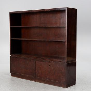 A bookcase with cabinet, 1930's.
