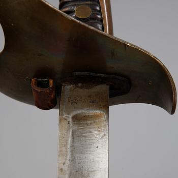 Two Swedish 19th Cenury military swords with scabbards.