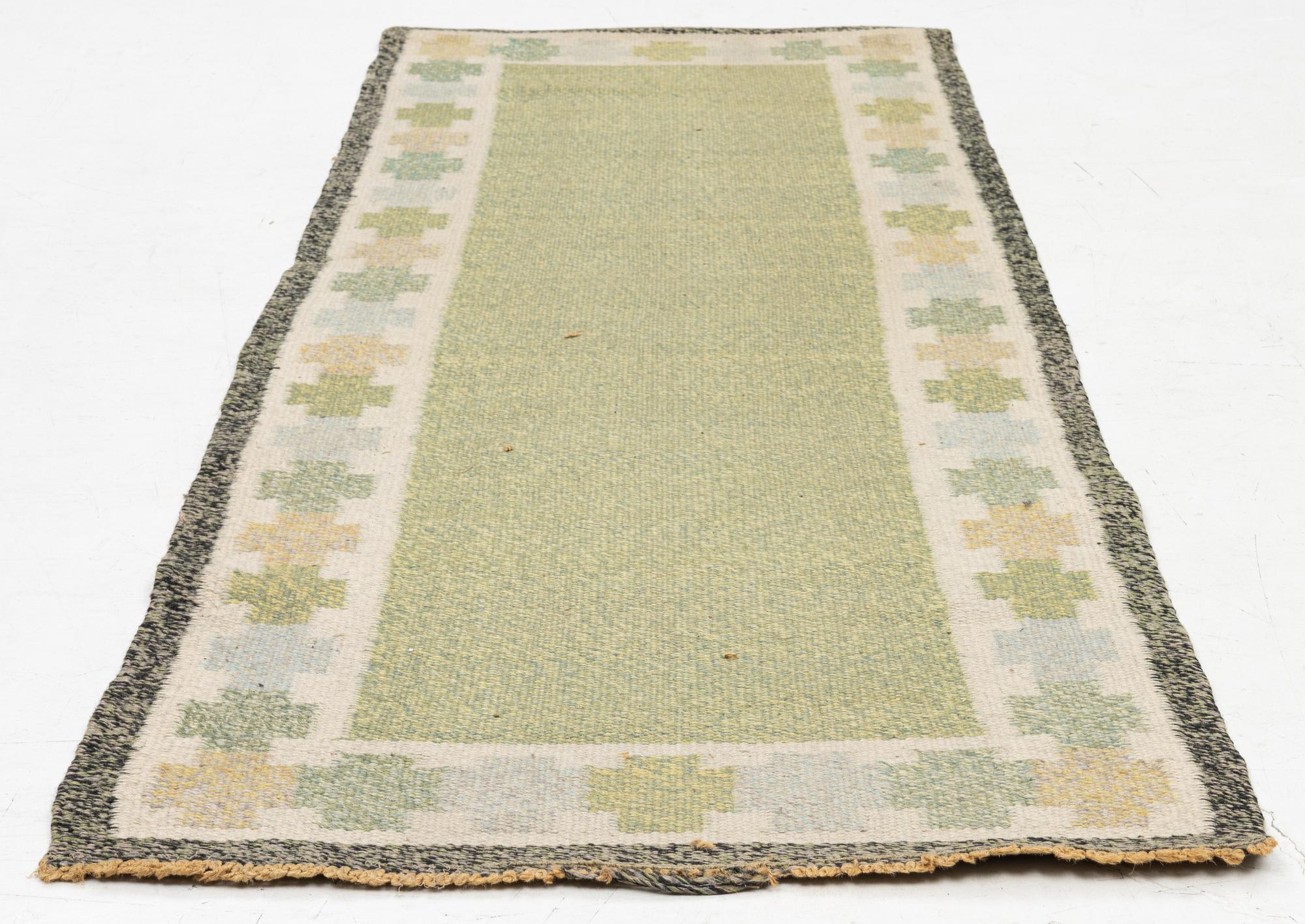 A flat weave 'Kastellholm' runner by Ingegerd Silow, c 247 x 90 cm, unsigned.