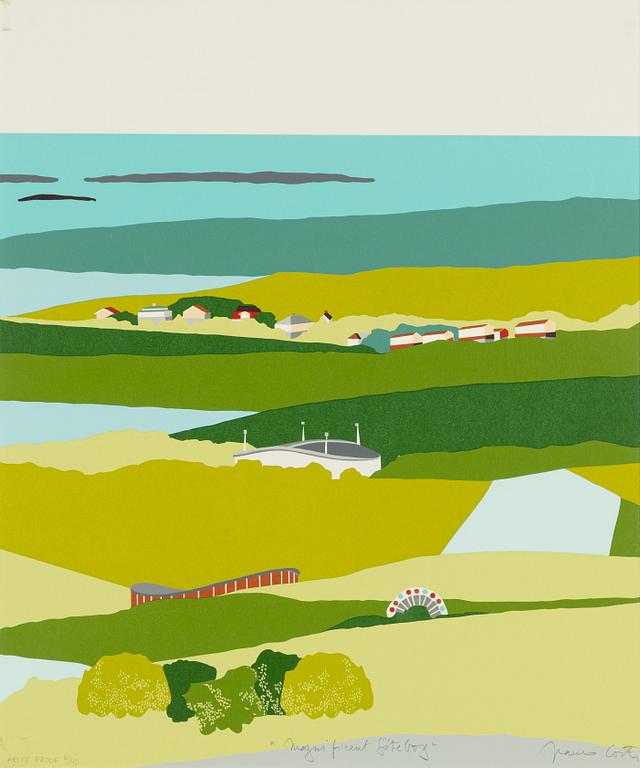 Franco Costa, triptych, "Magnificent Gothenburg", triptych.