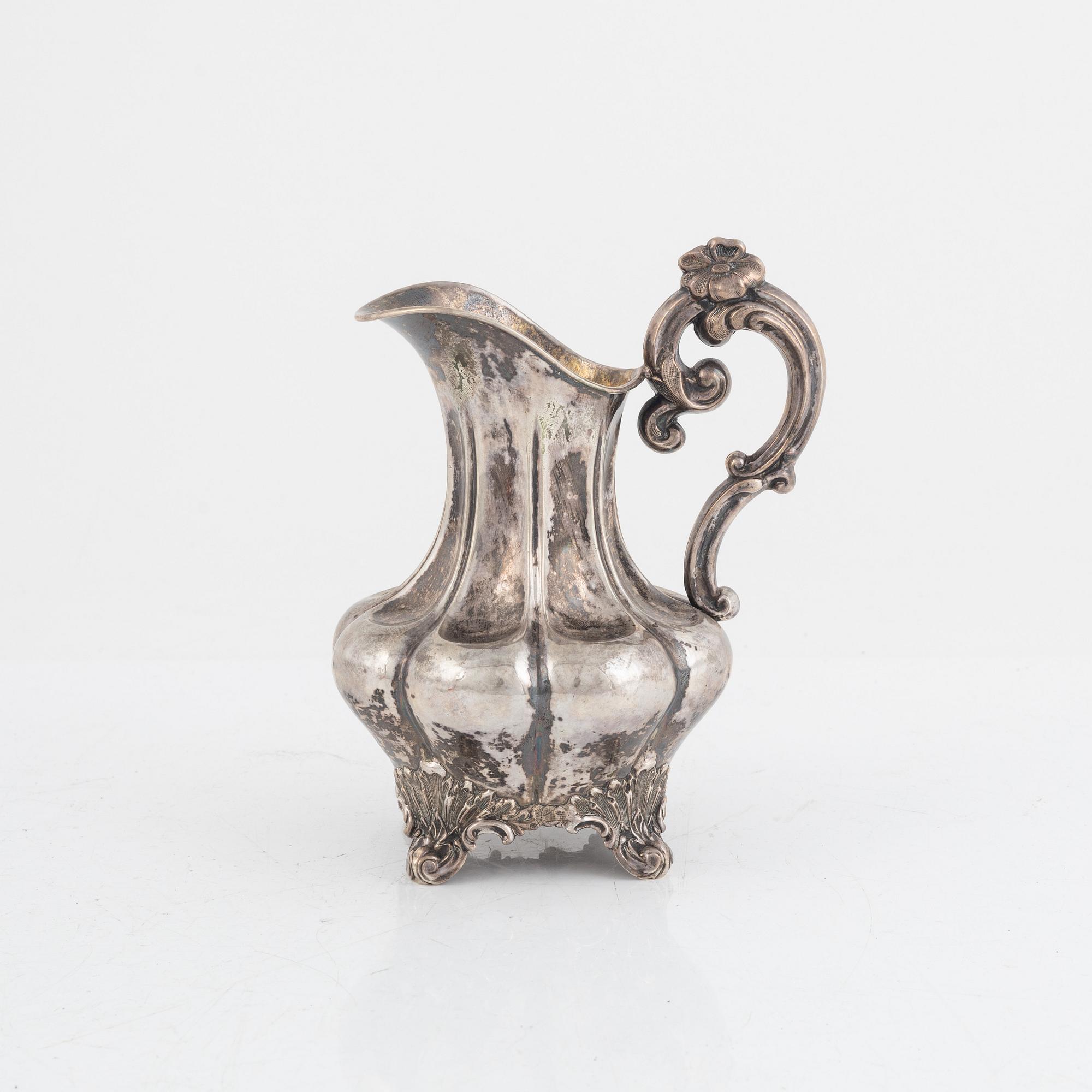 Gustaf Möllenborg, a silver milk jug, Stockholm, 1846.