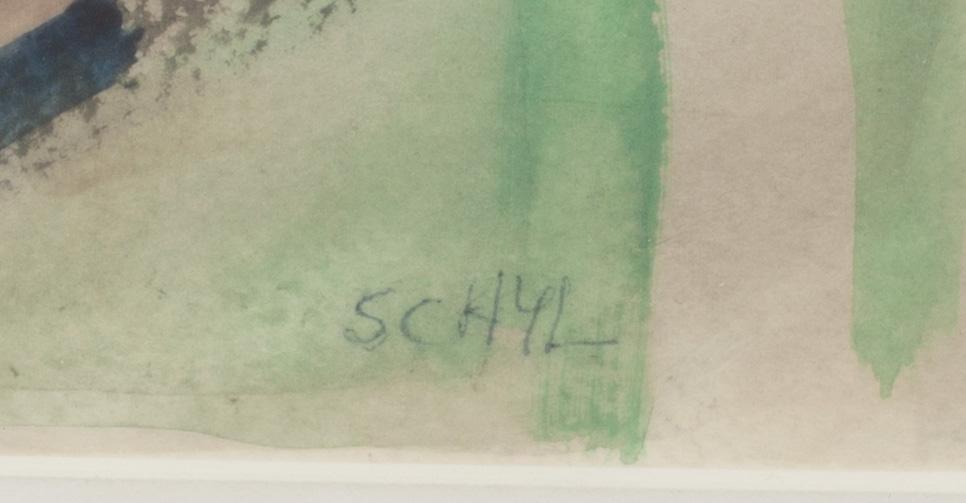 JULES SCHYL, akvarell, signerad.