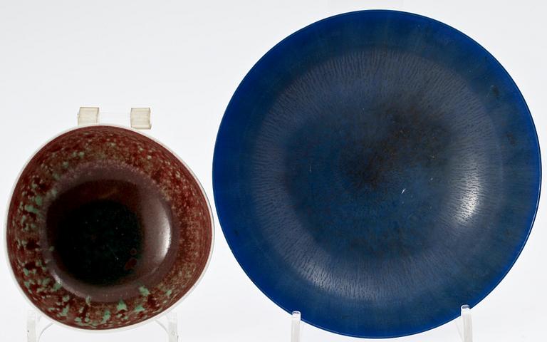 SKÅLAR, 2 st, stengods, Berndt Friberg, Gustavsberg.