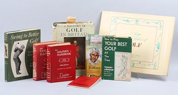 PARTI BÖCKER, 8 st, Golfböcker, 1900-tal.