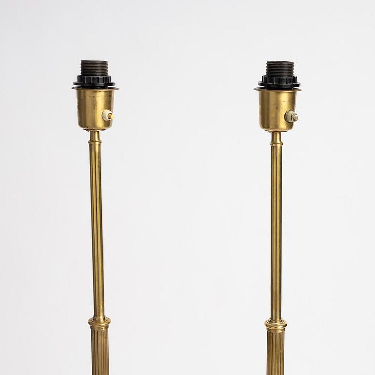 Bertil Brisborg, a pair of floor lamps model "32160", Nordiska Kompaniet, 1940-50s.