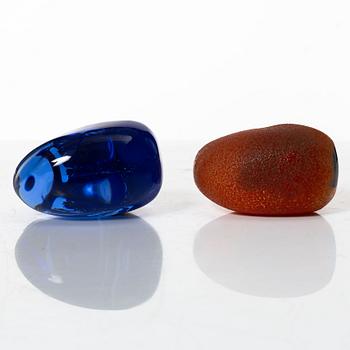 Bertil Vallien, skulpturer, 2 st, Kosta Boda.