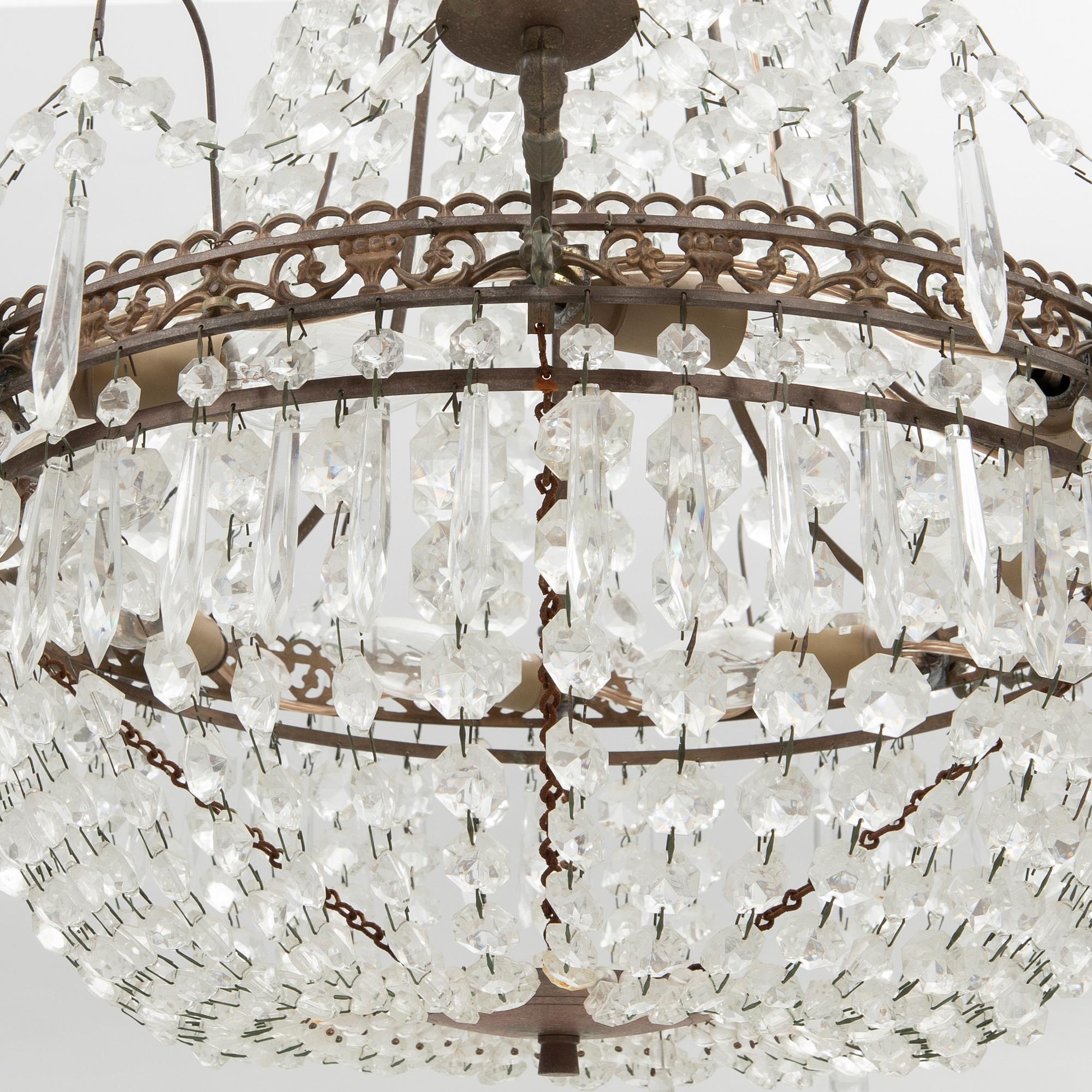 Chandelier, Gustavian style, 20th century.