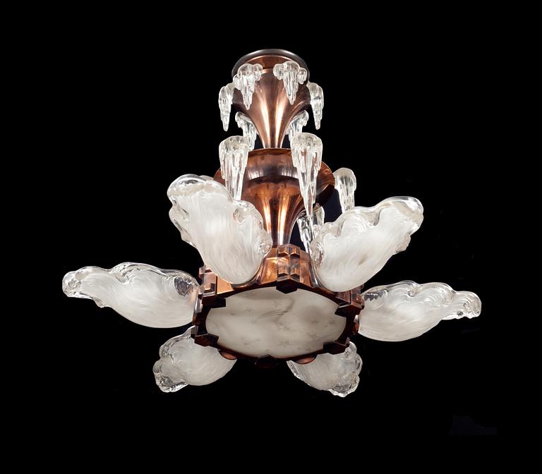 TAKLAMPA, 1900-talets första hälft. Höjd 59 cm.