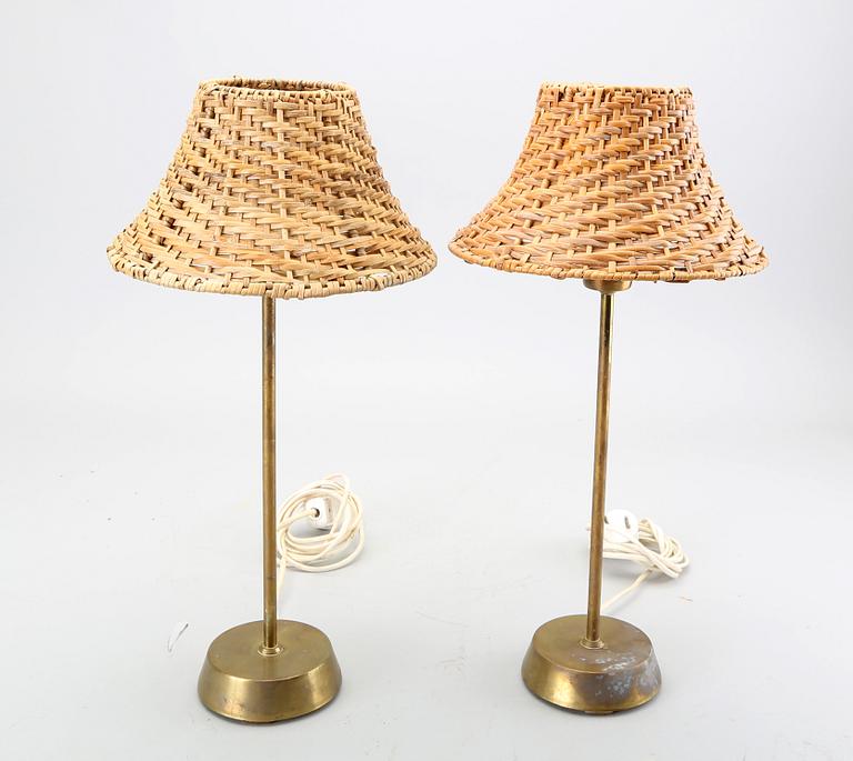 A pair of EWÅ table lamps later part of the 20th century.