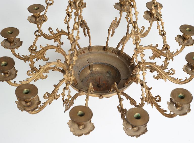 A Neo-Rococo mid 19th century twelve-light hanging-lamp.