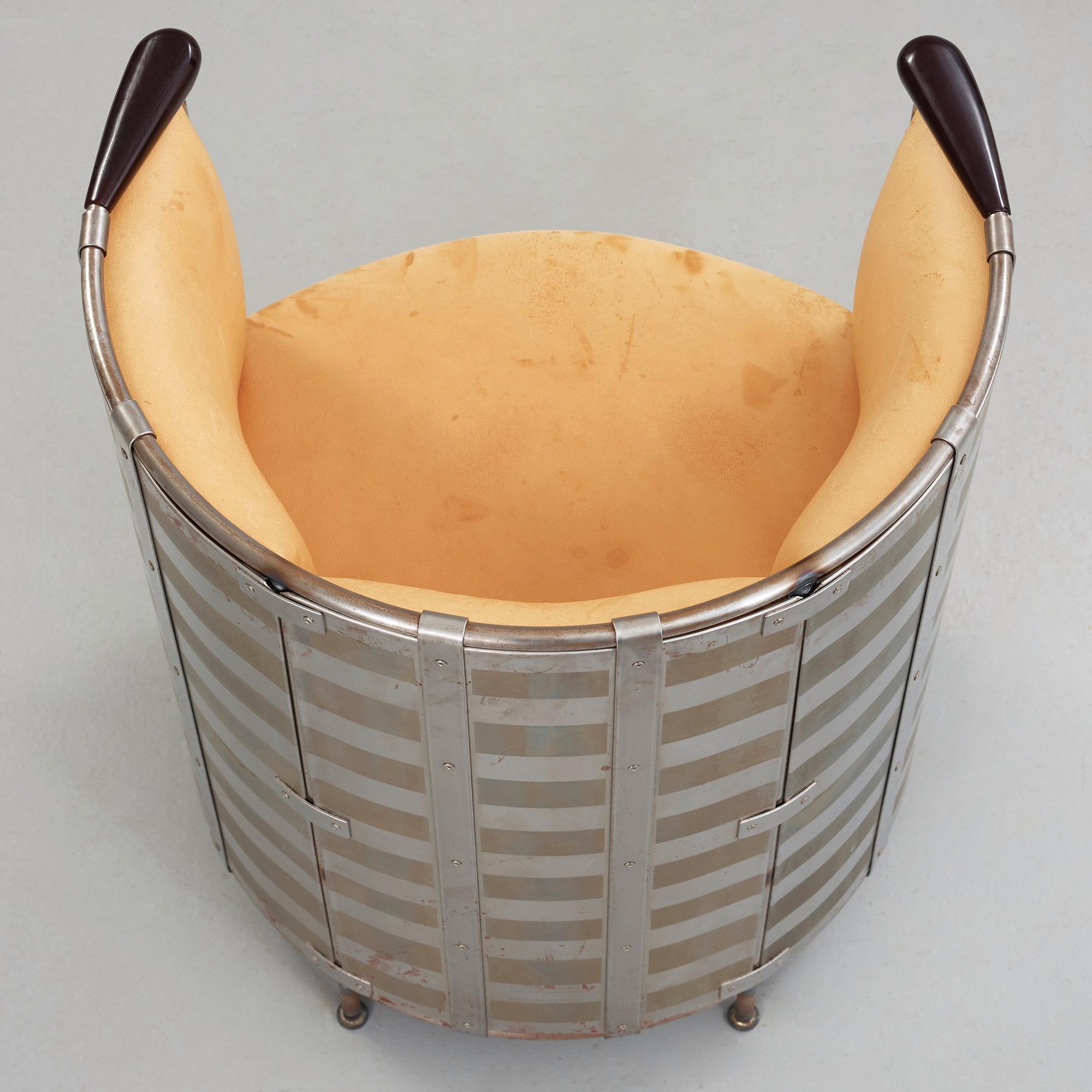 Mats Theselius, an 'Älgskinnsfåtöljen' easy chair by Källemo, Sweden, post 1991.