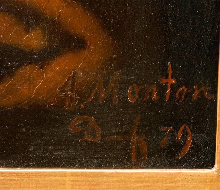 ANDERS MONTAN, olja på dubblerad duk, sign och dat D-f -79.