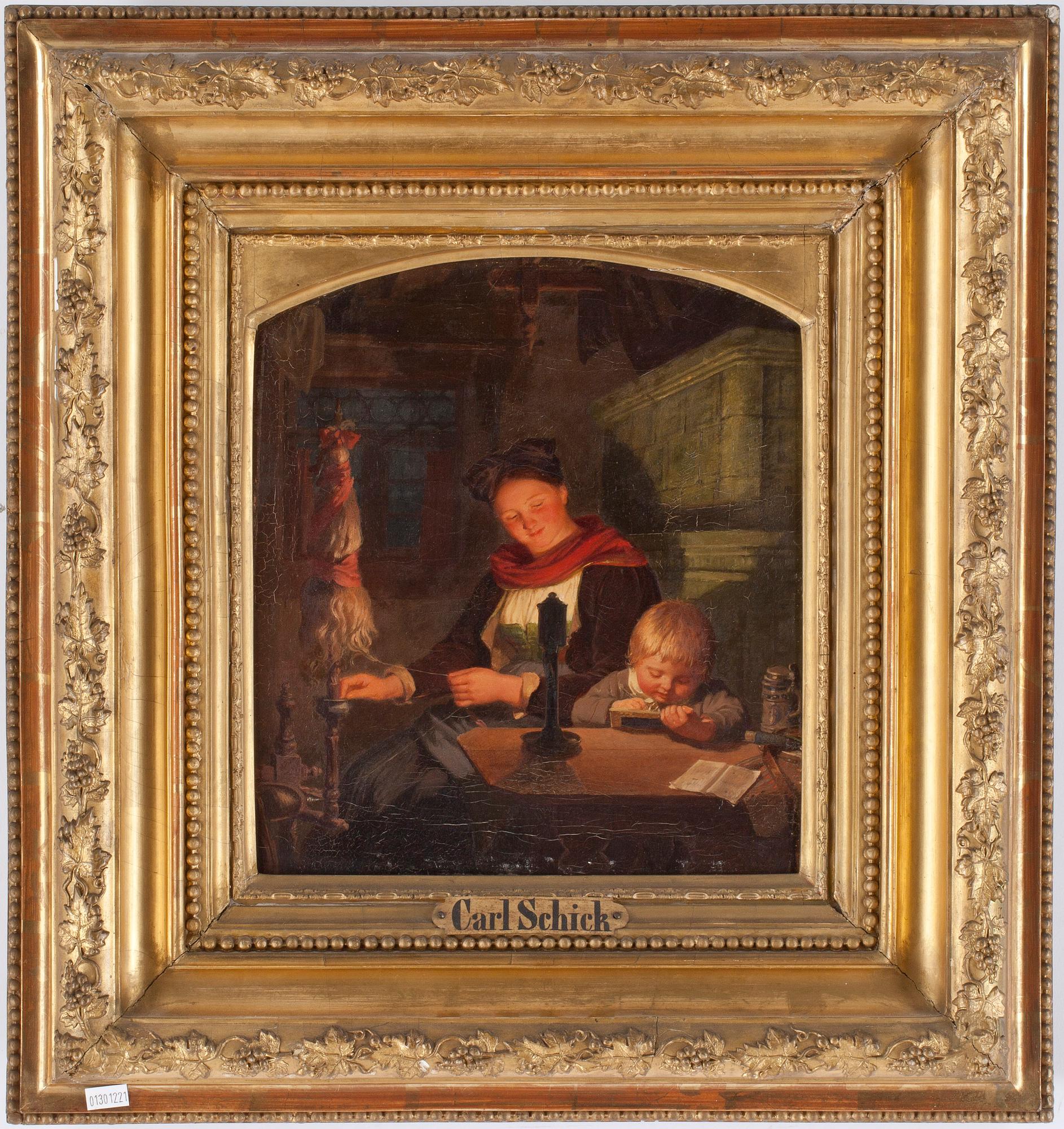 OKÄND KONSTNÄR, olja på duk, 1800-tal, ej signerad.