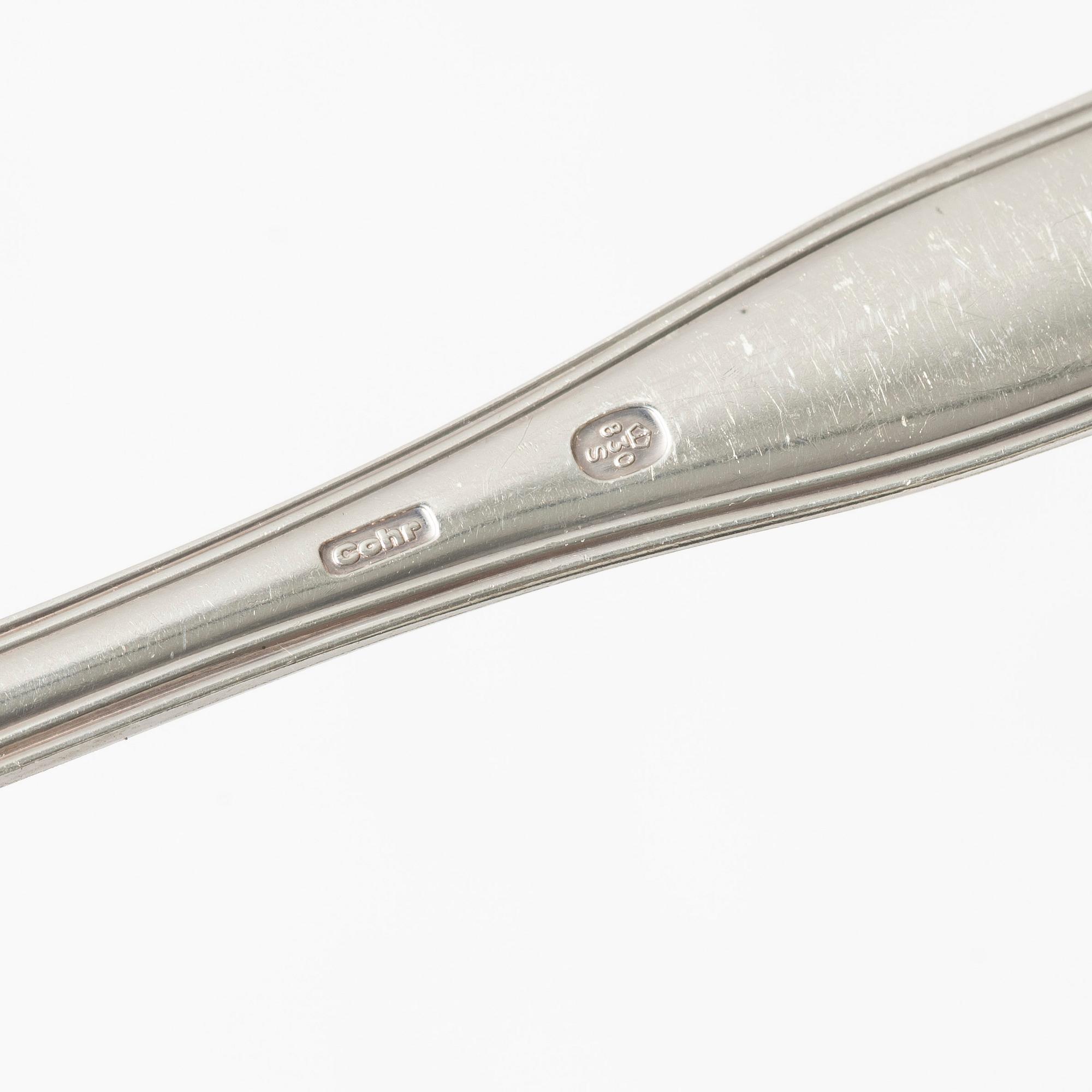 A Danish silver cutlery set, model 'Old Danish', Cohr, Swedish import mark (101 pieces).