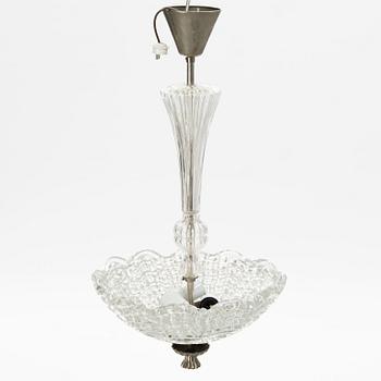 An Orrefors glass ceiling light, mid 20th Century.