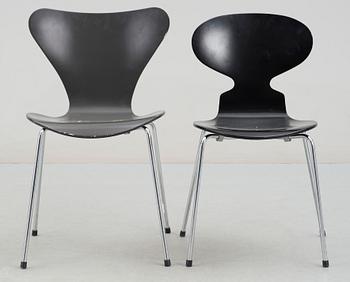STOLAR, 2 st, "Myran" resp "Sjuan", Arne Jacobsen, Fritz Hansen.
