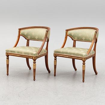 A pair of chairs, first half of the 20th century. Empire style.