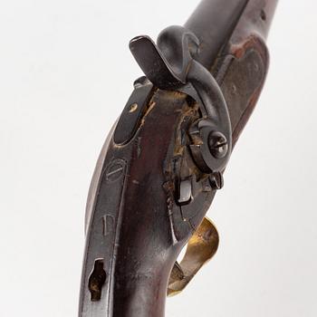 A Swedish percussion pistol, 1820-49 pattern.