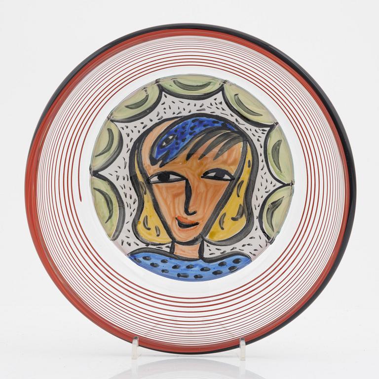 Ulrica Hydman Vallien, a 'Juvel' limited edition vase, and a bowl, numbered 7/60, signed.